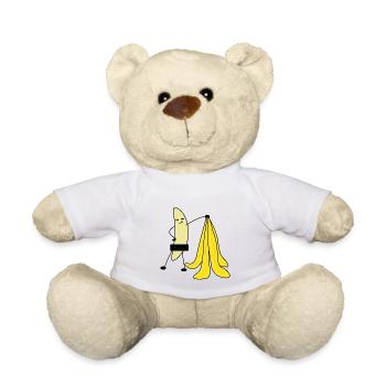 Crazy Banana, Banane lustige Bilder zensiert - Teddy - Weiß - Vorne