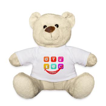 pizzafreude noir - Nounours - blanc - Devant