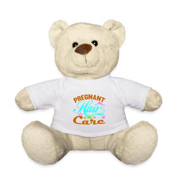 Mère Enceinte Bébé Nourrisson T-shirt Maman - Nounours - blanc - Devant