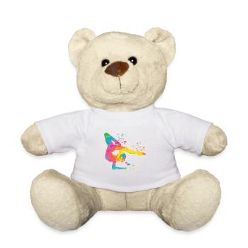 Gymnast With Floor Rhythmic Gymnastics - Teddy Bear - white - Front