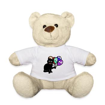 Ballons effrayants laids halloween chat chats - Nounours - blanc - Devant