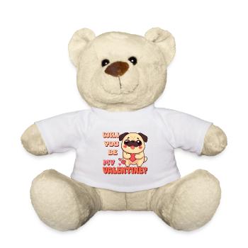 Carlin - Serez-vous mon Valentin - Nounours - blanc - Devant