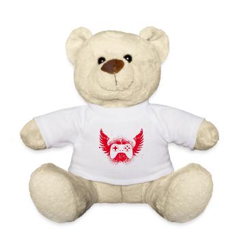 Gaming controller vintage console gamers game red - Teddy Bear - white - Front