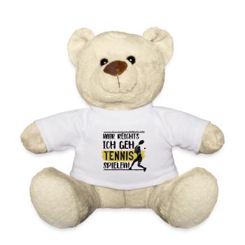 Witziger Sportlerin Spruch, Tennis lernen Geschenk - Teddy - Weiß - Vorne