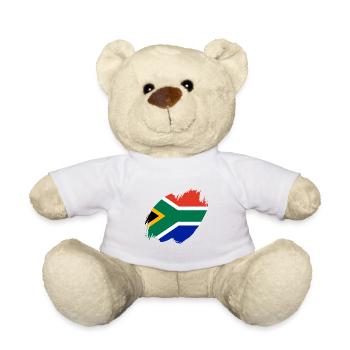 South Africa Flag Africa South African Flag - Teddy Bear - white - Front