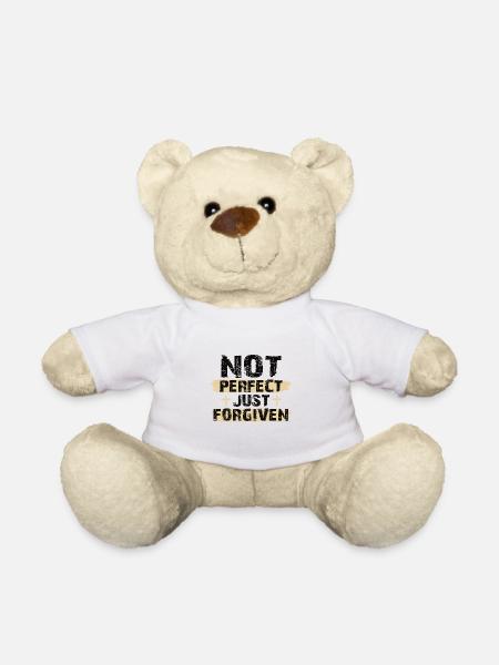 Nicht perfekt, nur vorhergesagte christliche Geschenkideen - Teddy - Weiß