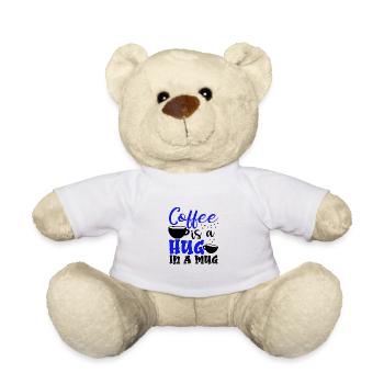 Coffee Drinker Gft Coffee is Hug in a Mug Coffee - Teddy Bear - white - Front