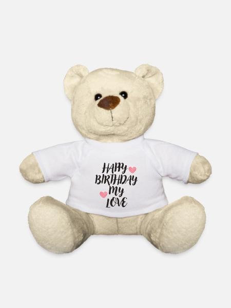 Happy Birthday - Teddy - Weiß