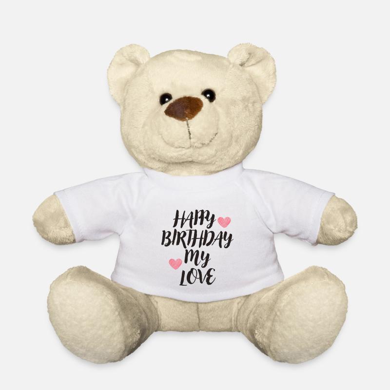Happy Birthday - Teddy - Weiß