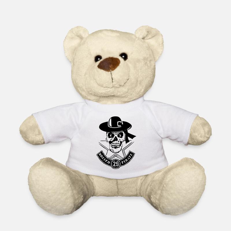 Todeskopf breizh pirate 29 finistere - Teddy - Weiß