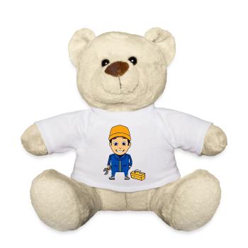 car mechanic mechaniker klempner handwerker - Teddy - Weiß - Vorne