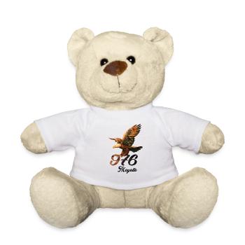 Mayotte 976 Aigle Organic Cotton Herren-T-Shirt - Teddy - Weiß - Vorne