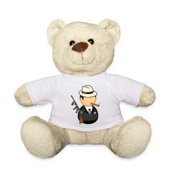 verbrecher gangster criminal gun pistole waffe bul - Teddy - Weiß - Vorne