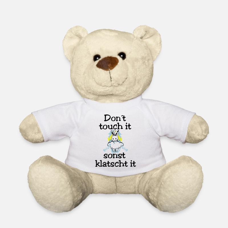 don't touch it Unicorn - Teddy Bear - white
