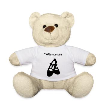 Flamenco shoes with Text - Teddy Bear - white - Front