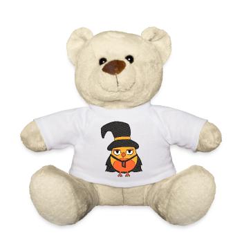 Sorcière de la chouette Halloween - Nounours - blanc - Devant