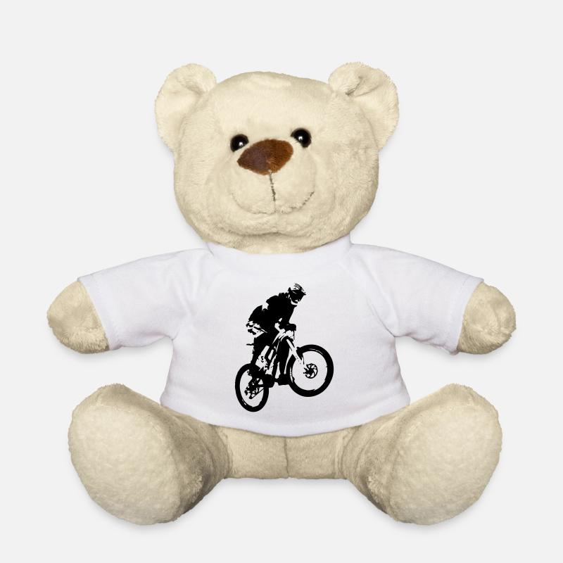 Mountain biker jump - Teddy Bear - white