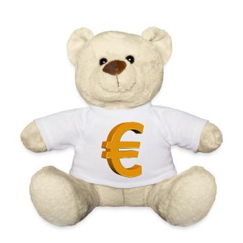 Abstraktes Goldenes Euro Design - Teddy - Weiß - Vorne