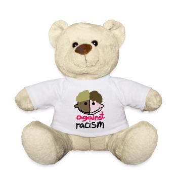 against racism - Teddy Bear - white - Front