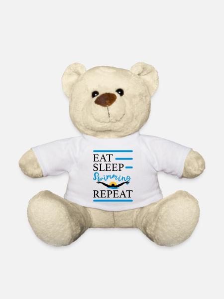 natation - Nounours - blanc