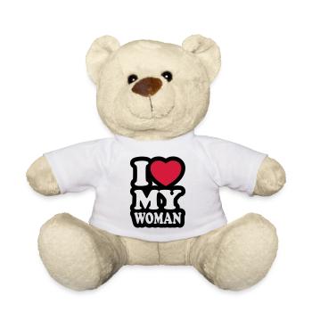 I love my woman - Teddy Bear - white - Front