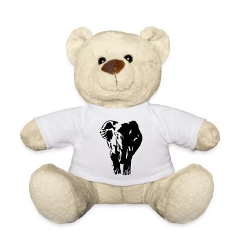 Elephant - Teddy Bear - white - Front