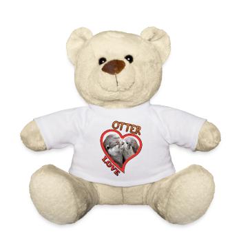 Otter Love, Otter Liebe, Valentinstag, Tiere - Teddy - Weiß - Vorne