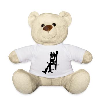 ski girl - Nounours - blanc - Devant