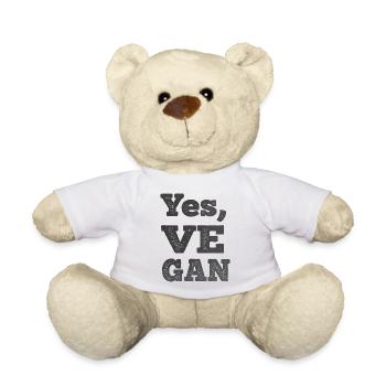 yes, vegan shirt - Teddy - Weiß - Vorne