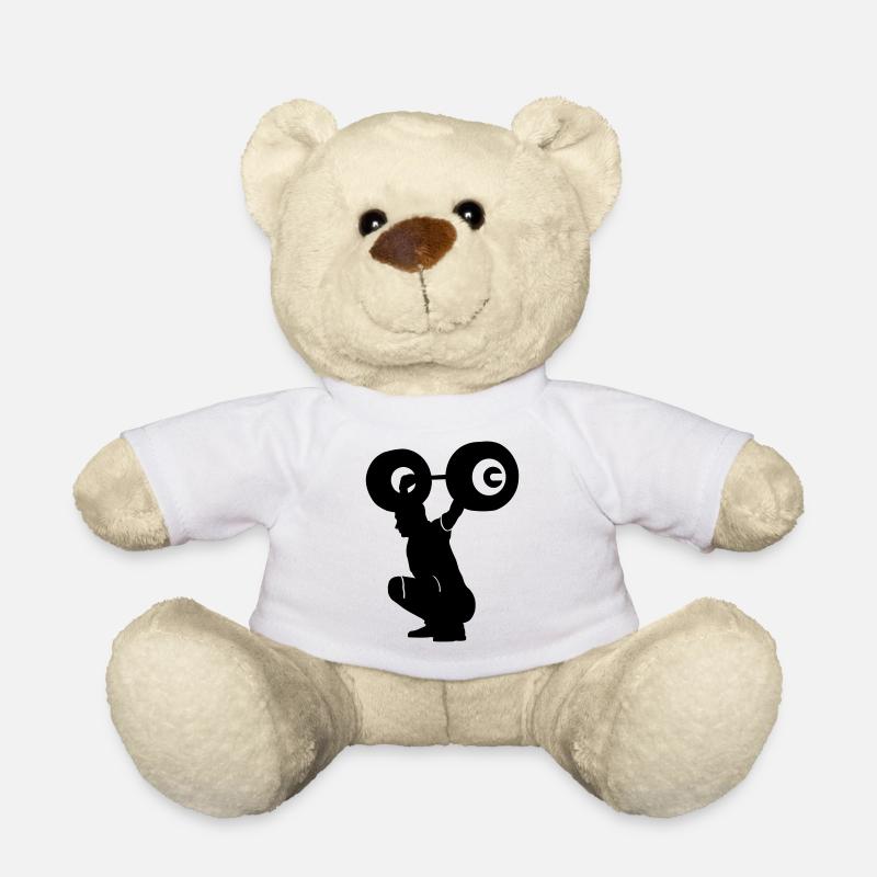 haltérophile - Nounours - blanc