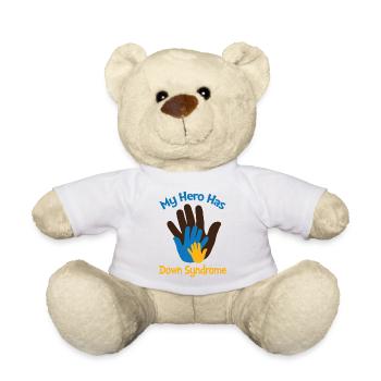 Mein Held hat Down-Syndrom - Teddy - Weiß - Vorne