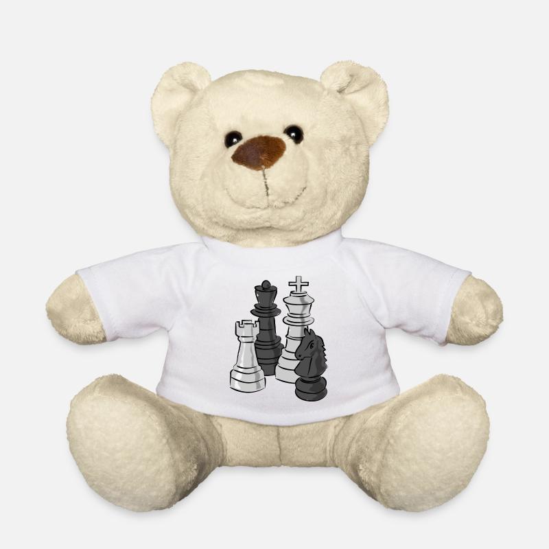 schach spiel sport - Teddy - Weiß
