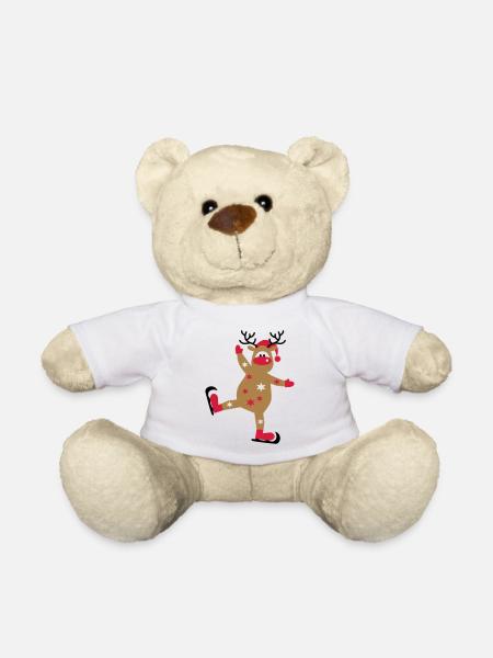 weihnachten - Teddy - Weiß