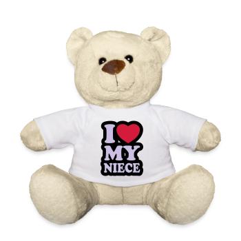 I love my niece - Ich liebe meine Nichte - Teddy - Weiß - Vorne
