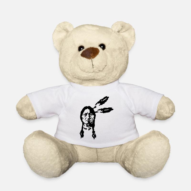 indianer krieger western - Teddy - Weiß