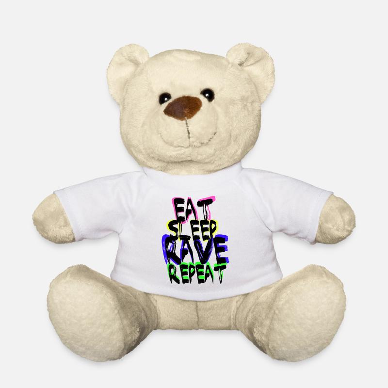 Rave Repeat - Teddy Bear - white