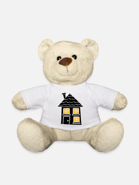 nacht licht fenster dunkel schwarz süßes kleines h - Teddy - Weiß