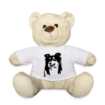 Collie Kopf - Teddy - Weiß - Vorne