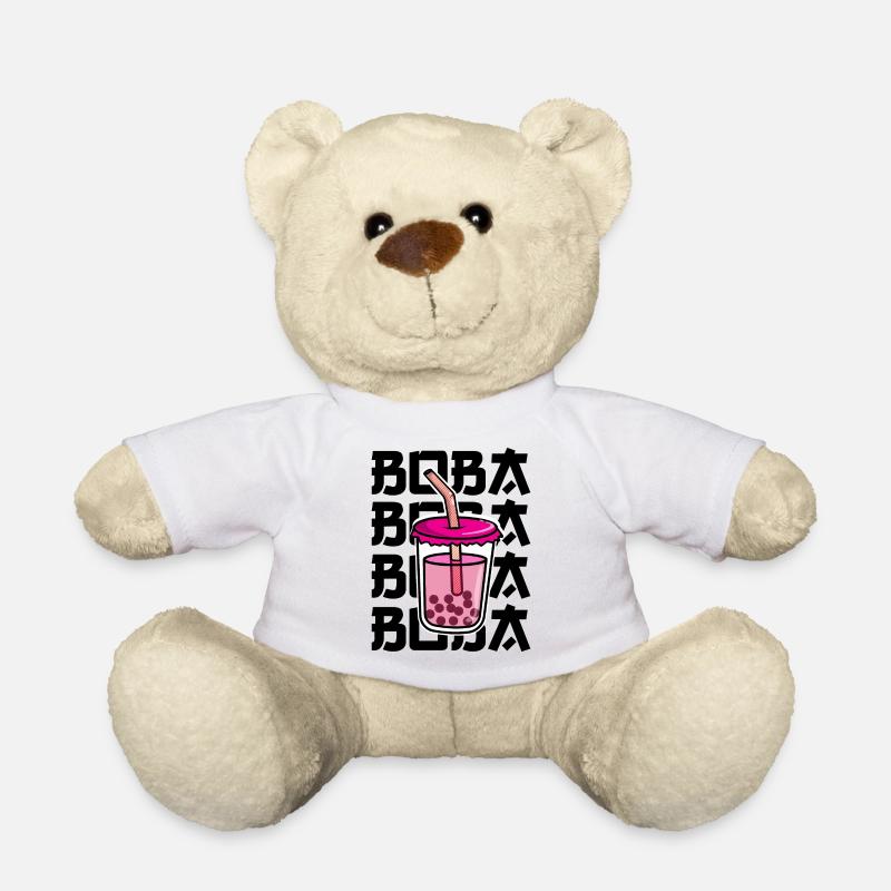 Boba Boba Boba Bubble Tea - Teddy Bear - white