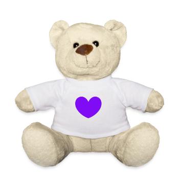 Herzchen Herz Liebe Freundschaft Leben Geschenk - Teddy - Weiß - Vorne