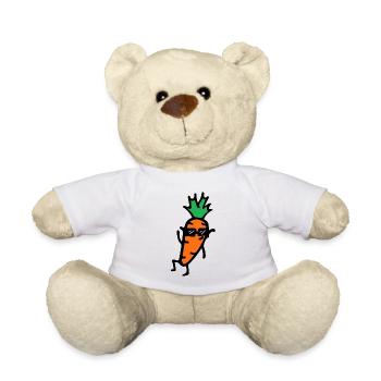 Carrot Funny Vegetables - Teddy Bear - white - Front