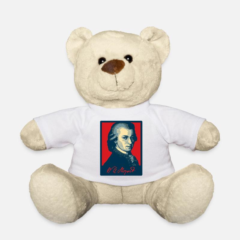 Wolfgang Amadeus Mozart - Teddy - Weiß