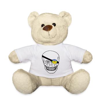Crâne de drapeau amazigh - Nounours - blanc - Devant