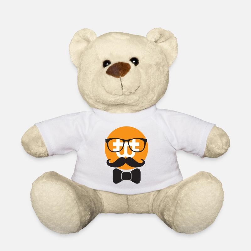 BITCOIN BTC LUSTIGER BITCOIN MANN - Teddy - Weiß
