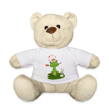 Charmante grenouille avec couronne et cœur - Nounours - blanc - Devant