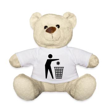 Virus can now go away - Teddy Bear - white - Front