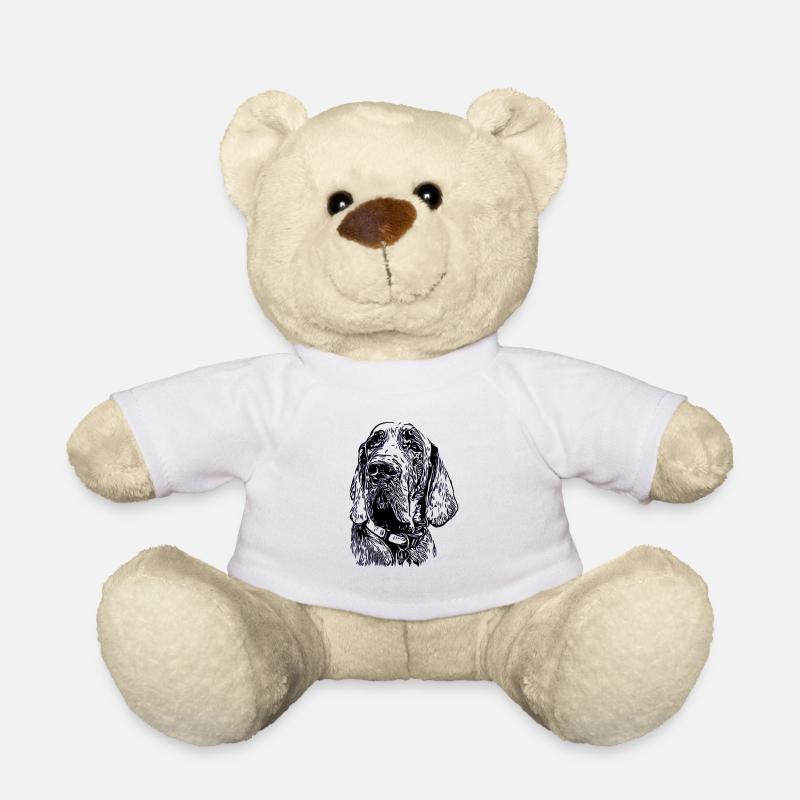 Hund Dogge Schwarz Grau - Teddy - Weiß