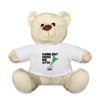 Keine Zeit Fitnessstudio Training Gym Lauch lustig - Teddy - Weiß - Vorne