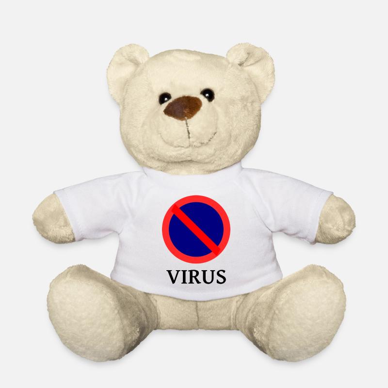 Interdit aux virus - Nounours - blanc