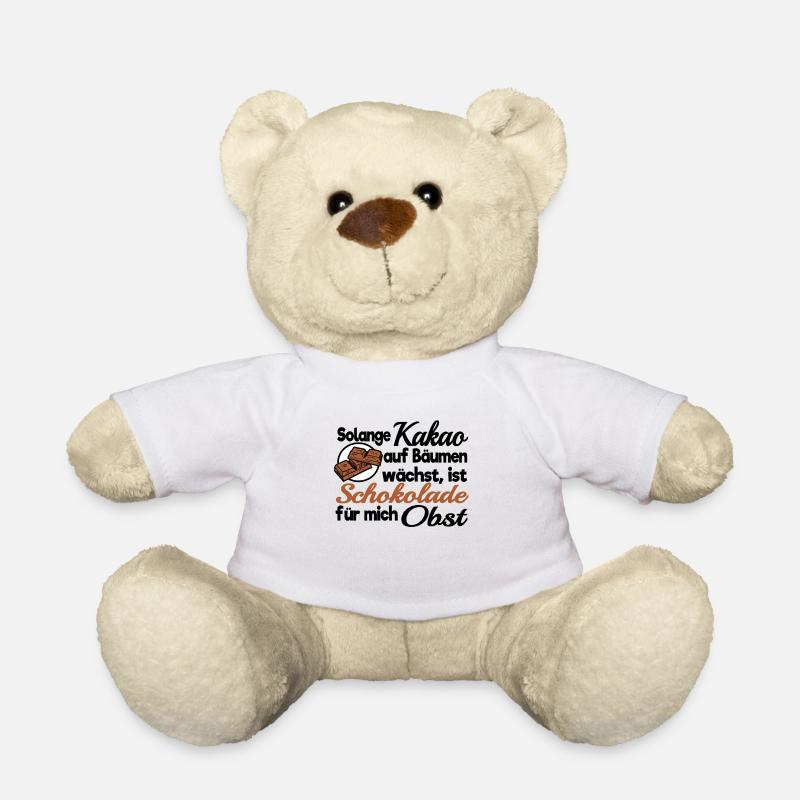 Solange Kakao auf Bäumen wächst Schokolade Obst - Teddy - Weiß